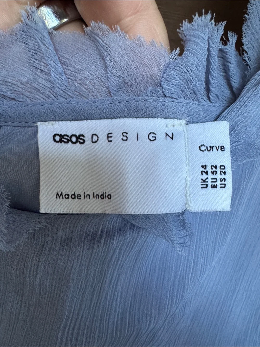 ASOS Curve Light Blue Ruffle Tiered Maxi Dress size 20